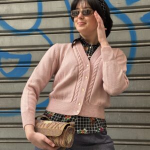 Cardigan in cotone fatto a mano
