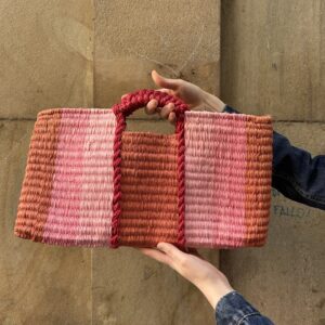 Borsa in rafia colorata anni 70