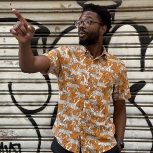 Camicia con stampa animalier